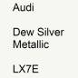 Preview: Audi, Dew Silver Metallic, LX7E.